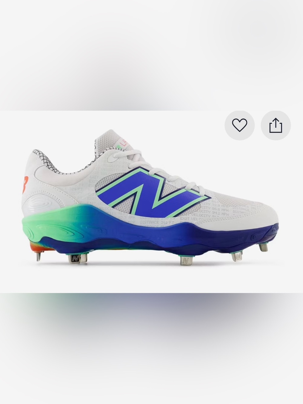 New Balance 3000 v7 lab work white  Electric Jade Bright Laois  Cleats